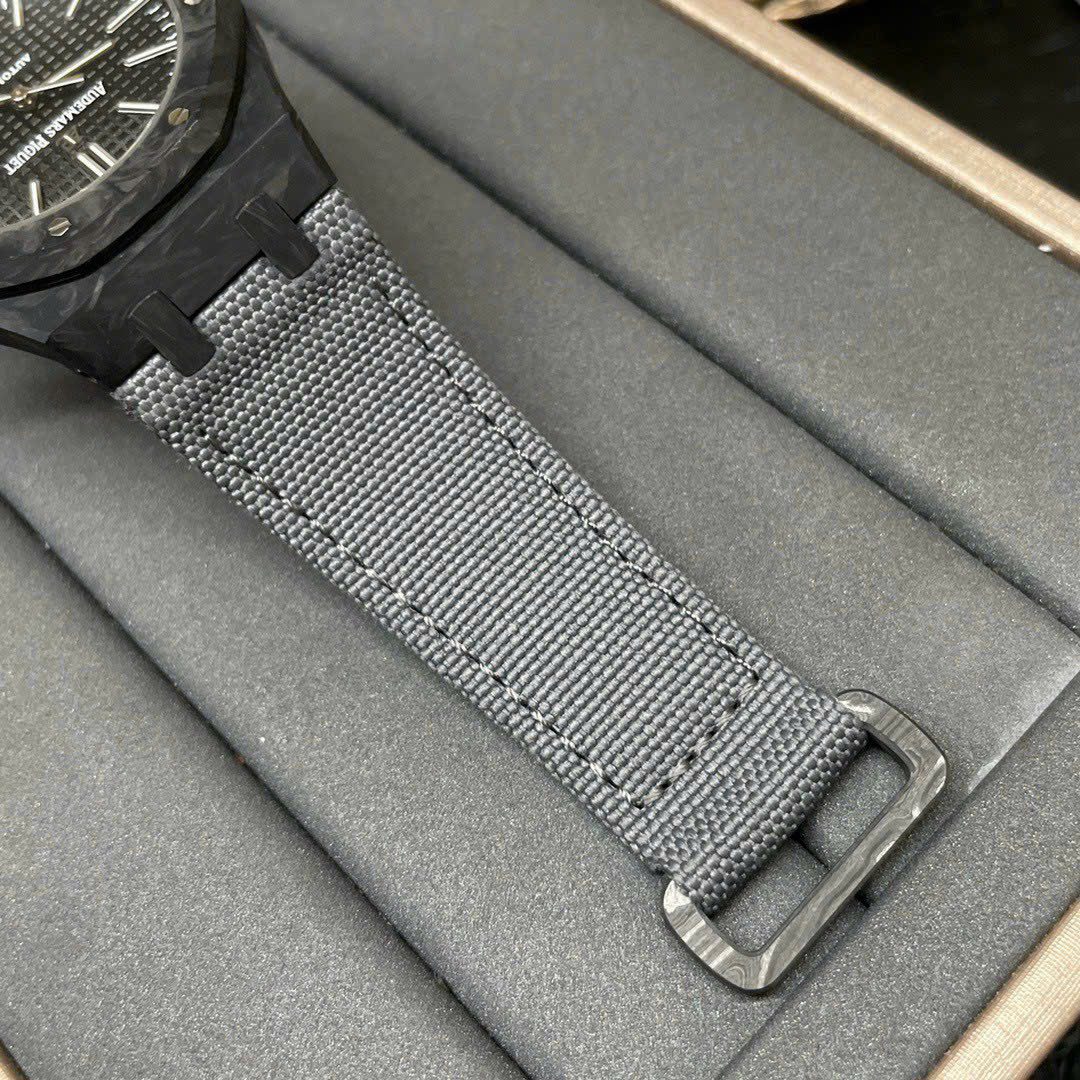 Audemars Piguet Super Clone Watch Royal Oak 15400 Carbon Dial Black 41mm - Image 6