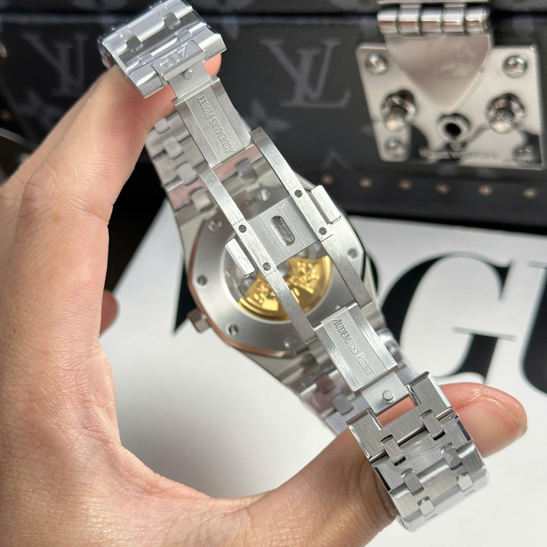 Audemars Piguet Royal Oak 15400ST Copies Watches Blue Dial Metal Wire APS Factory 41mm - Image 12