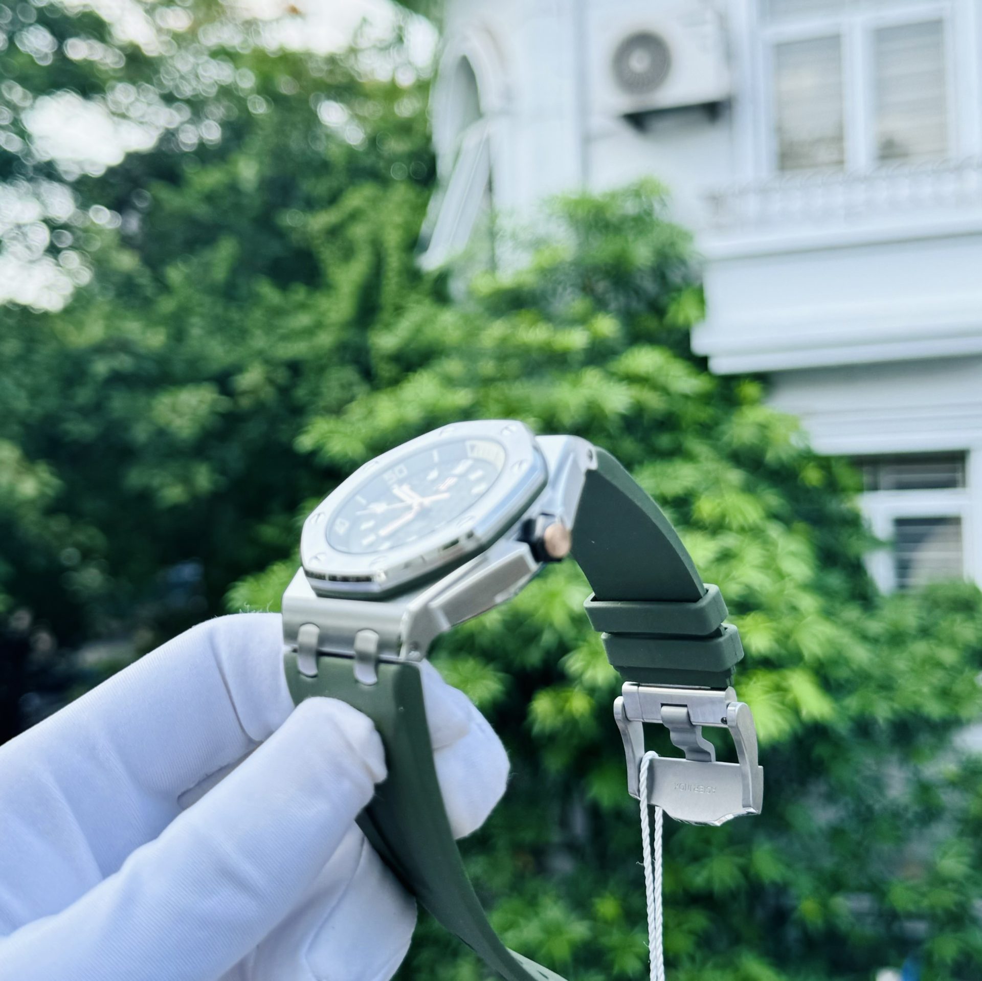 Audemars Piguet Super Clone Watches Royal Oak 15720ST Green Dial IP Factory 42mm - Image 4
