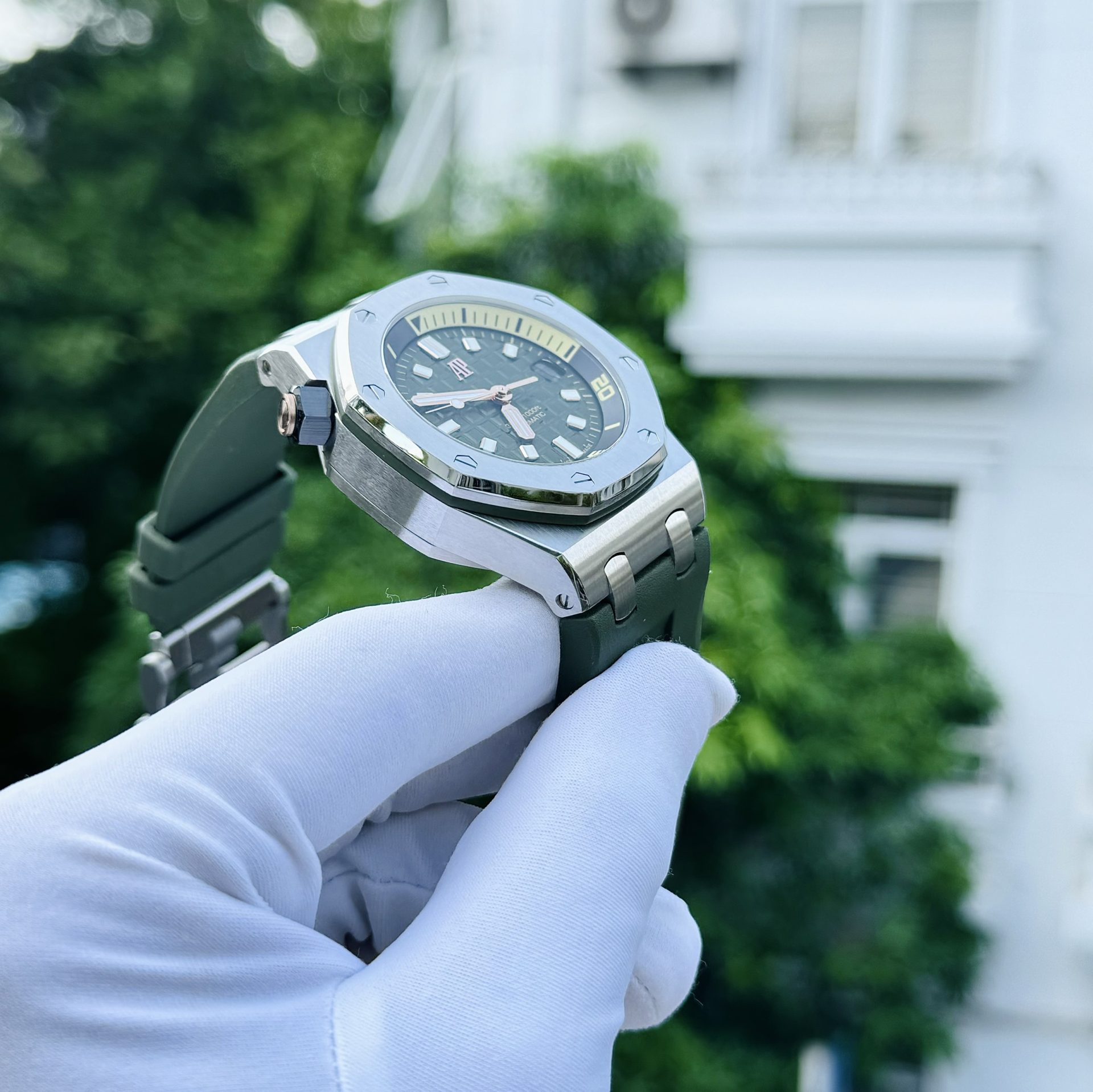Audemars Piguet Super Clone Watches Royal Oak 15720ST Green Dial IP Factory 42mm - Image 5