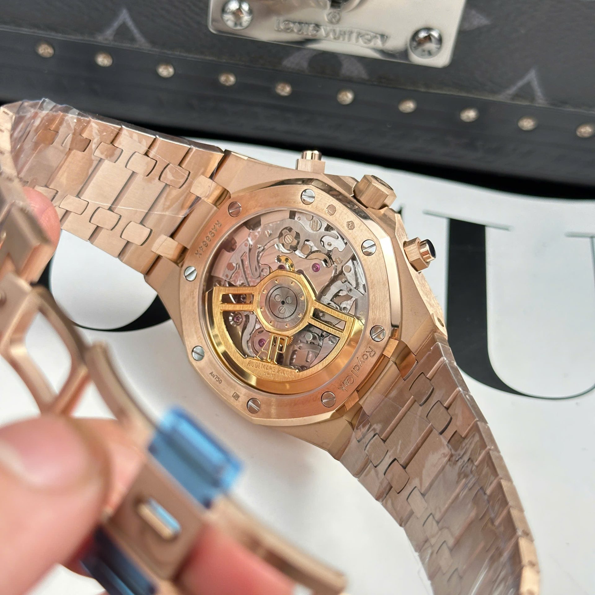 Audemars Piguet Super Clone Watch Royal Oak 26240 Rose Gold Dial Black APS Factory 41mm - Image 10