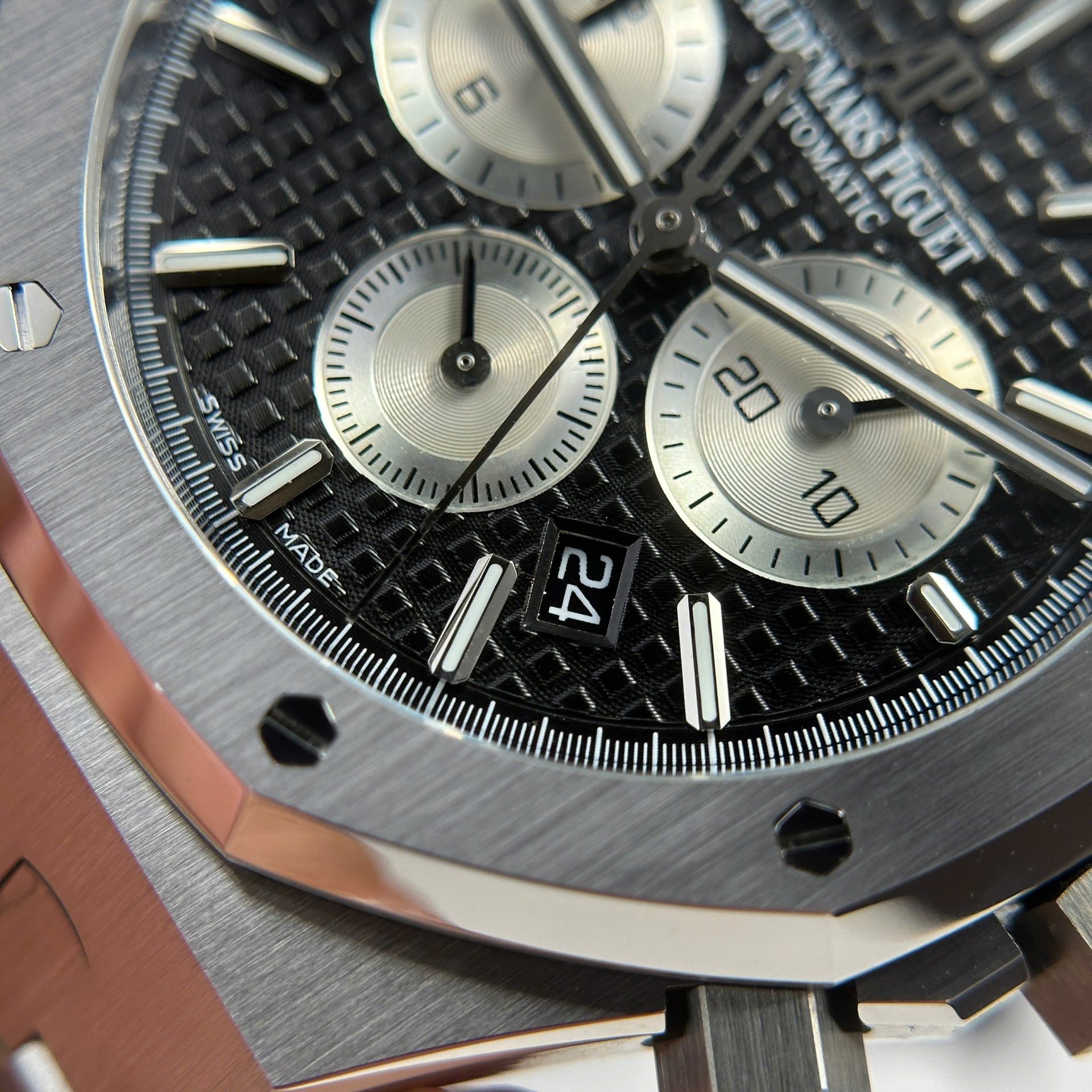 Audemars Piguet Super Clone Watch Royal Oak 26331 Chronograph Dial Black 41mm - Image 8