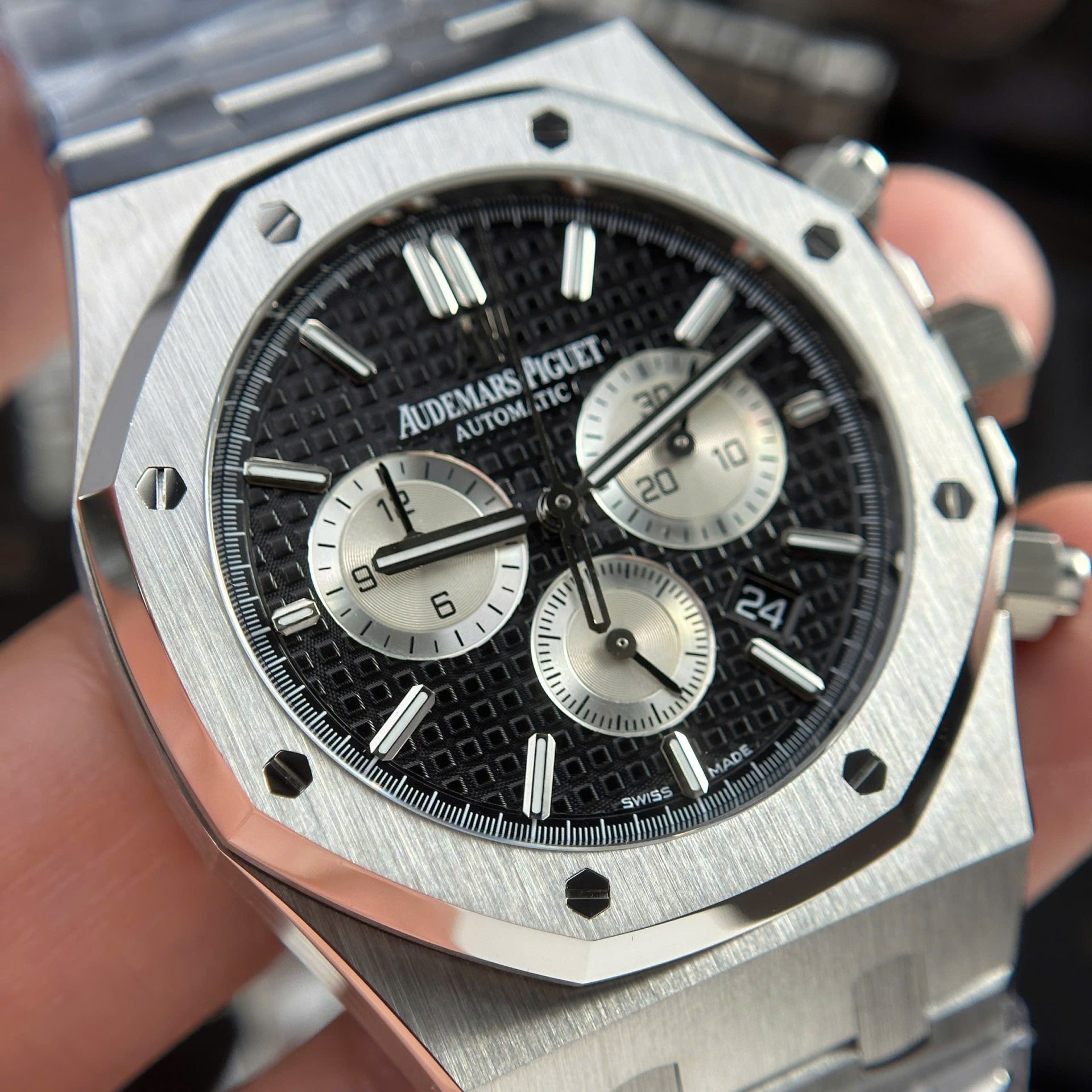Audemars Piguet Super Clone Watch Royal Oak 26331 Chronograph Dial Black 41mm - Image 6
