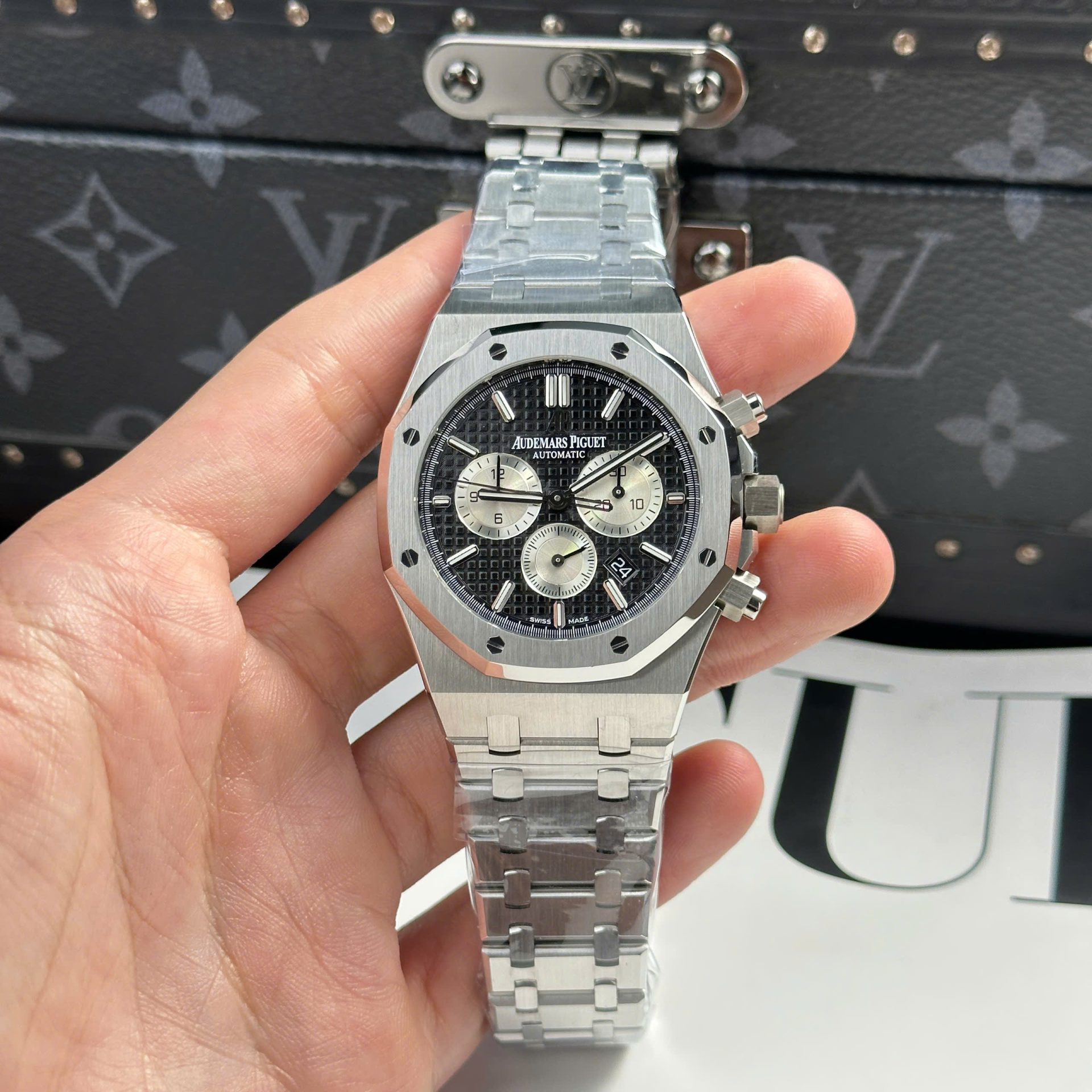 Audemars Piguet Super Clone Watch Royal Oak 26331 Chronograph Dial Black 41mm