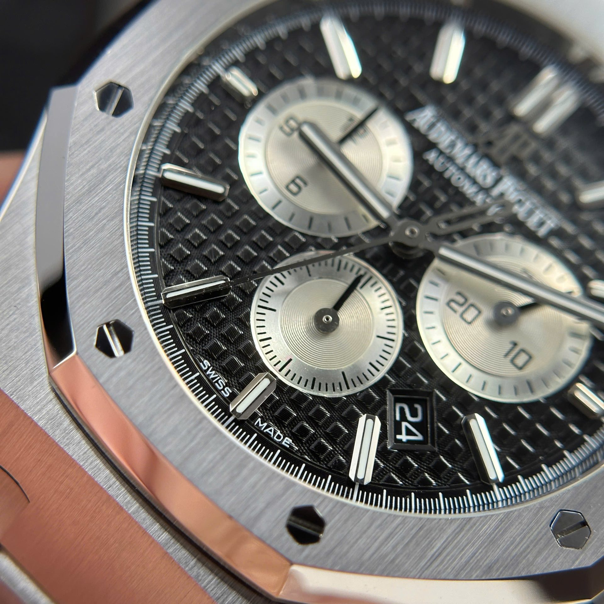 Audemars Piguet Super Clone Watch Royal Oak 26331 Chronograph Dial Black 41mm - Image 9