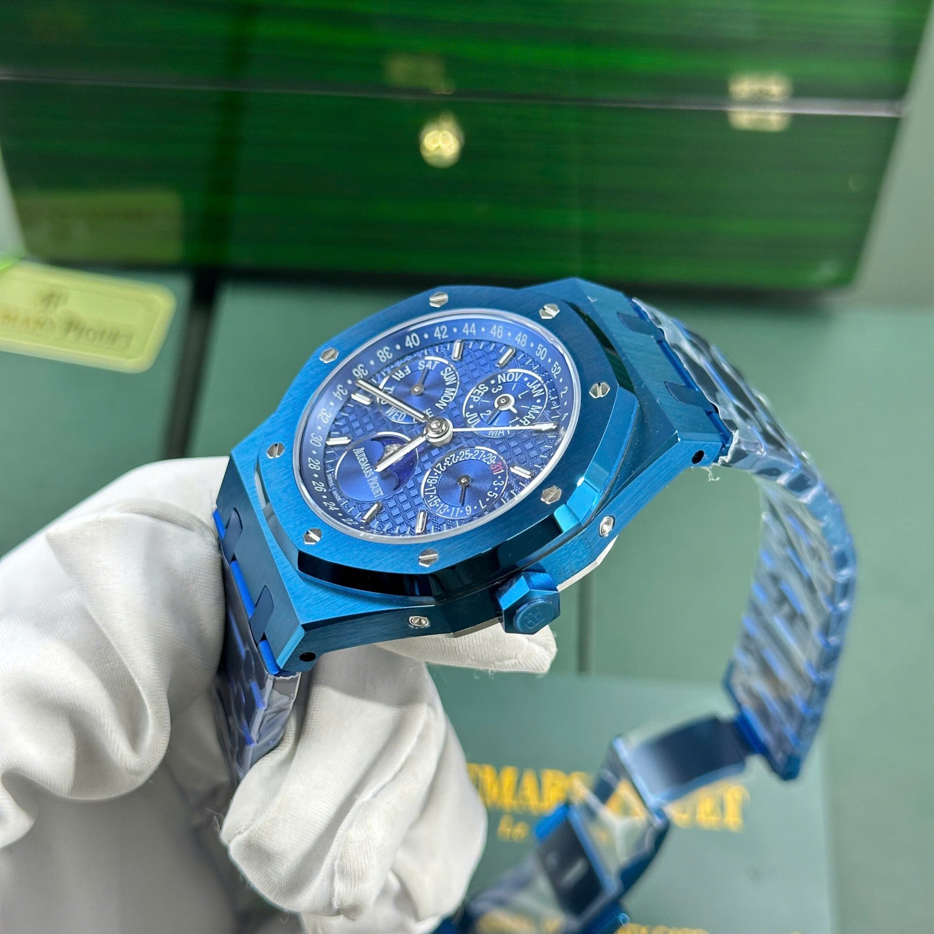 Audemars Piguet Royal Oak Perpetual Calendar 26579CS Super Clone Watch Blue BBR Factory 41mm - Image 7