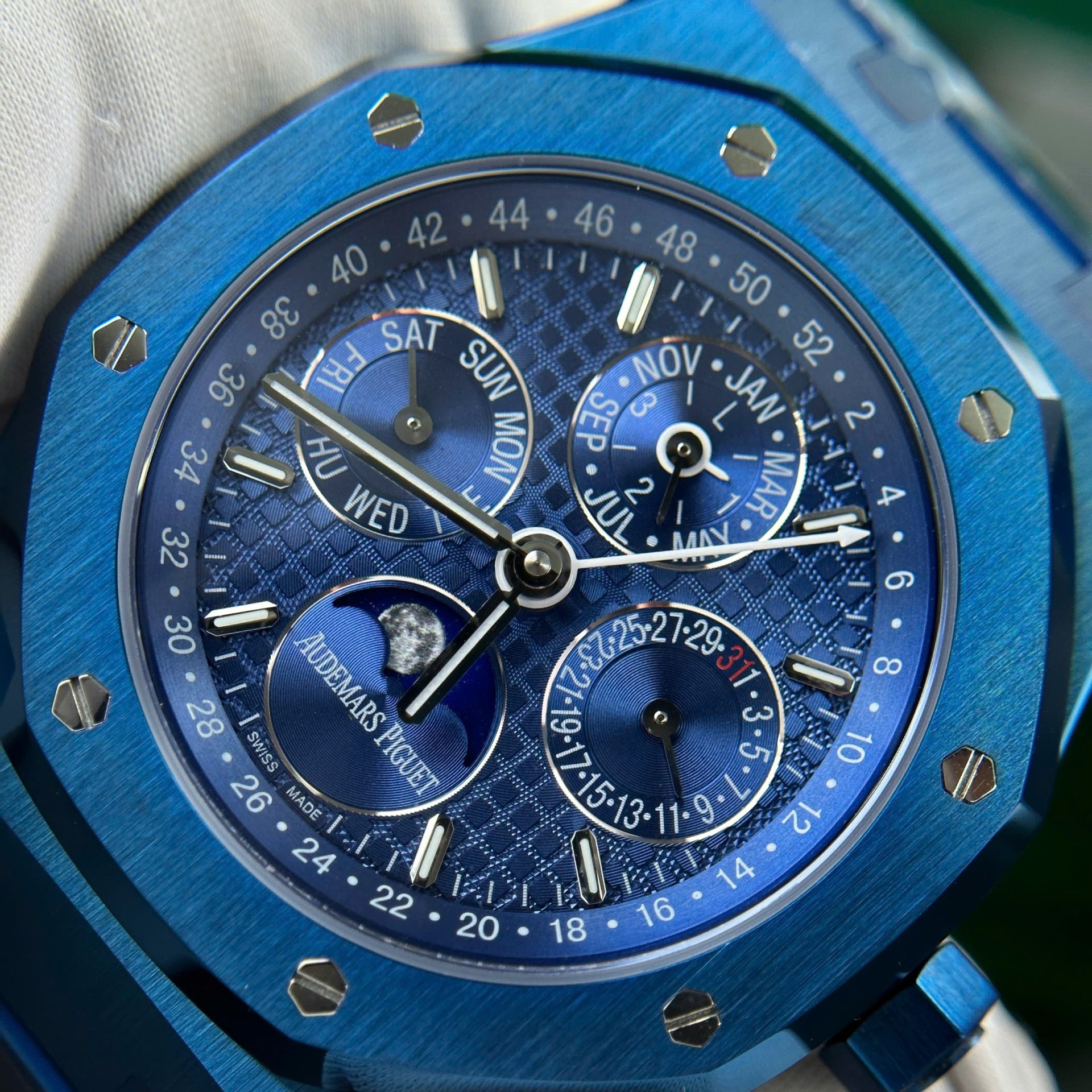 Audemars Piguet Royal Oak Perpetual Calendar 26579CS Super Clone Watch Blue BBR Factory 41mm - Image 4
