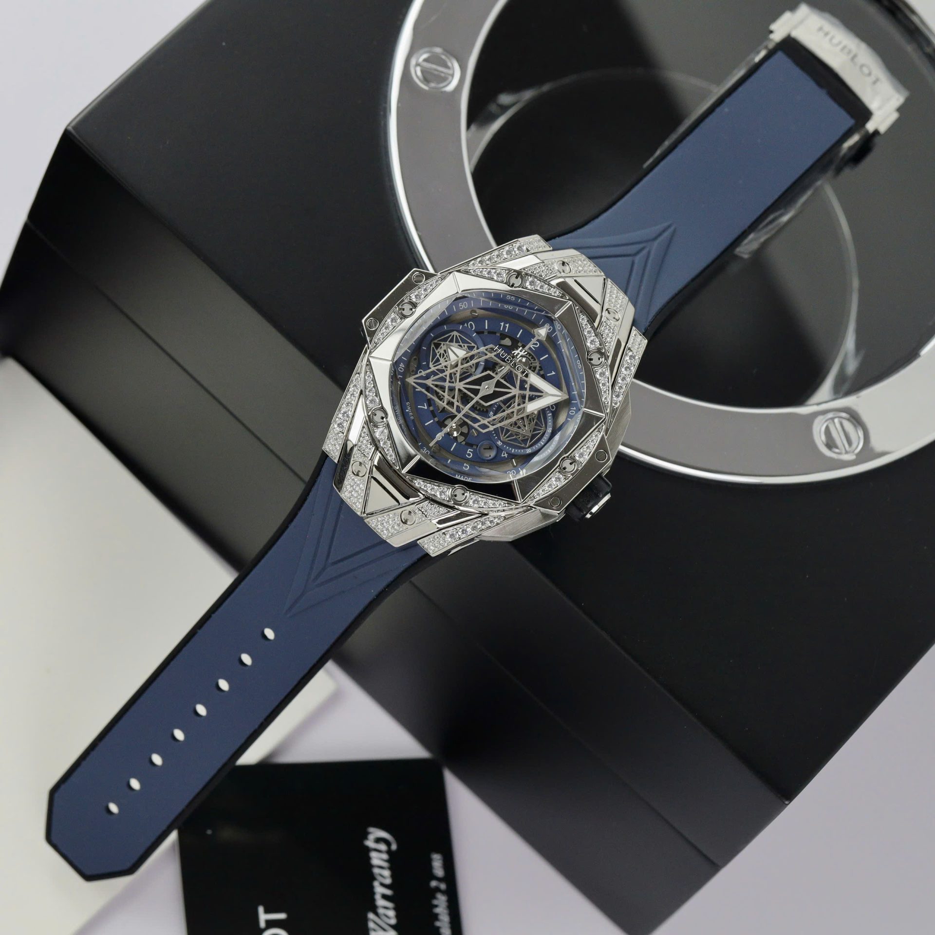 Hublot Big Bang Sang Bleu II Super Clone Watch Blue HB Factory 44mm