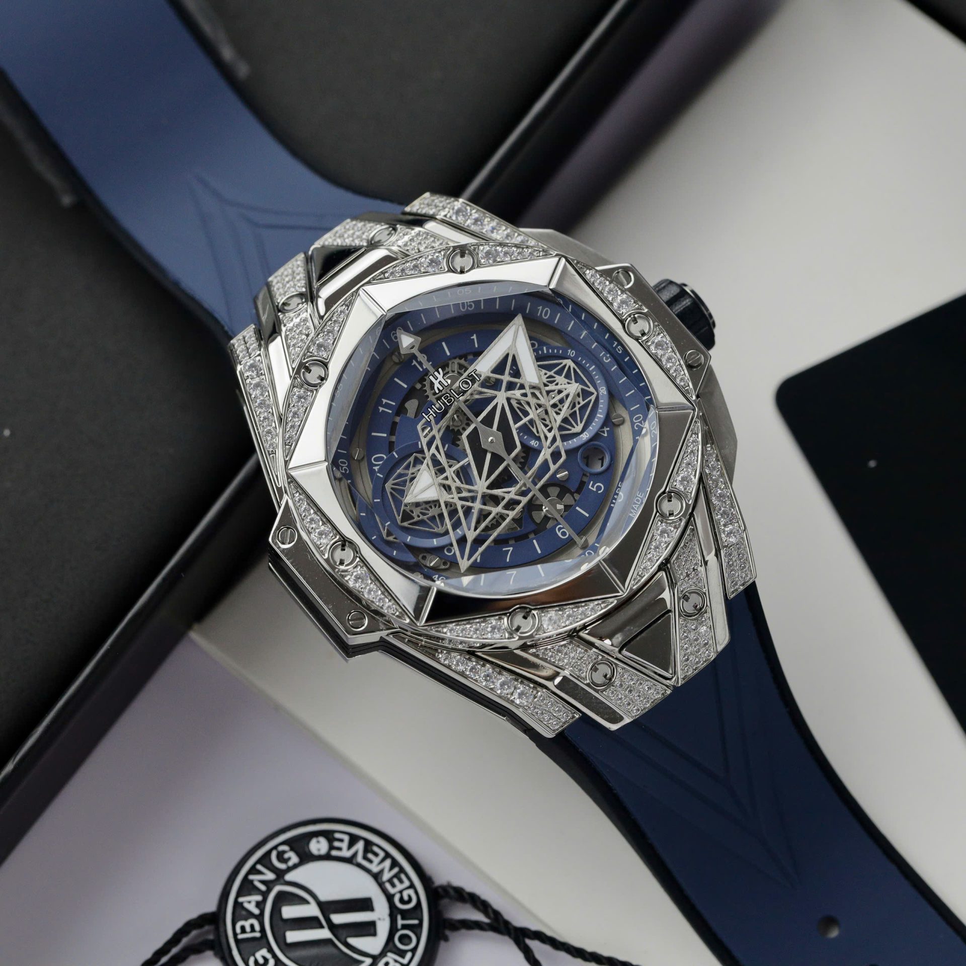 Hublot Big Bang Sang Bleu II Super Clone Watch Blue HB Factory 44mm - Image 2
