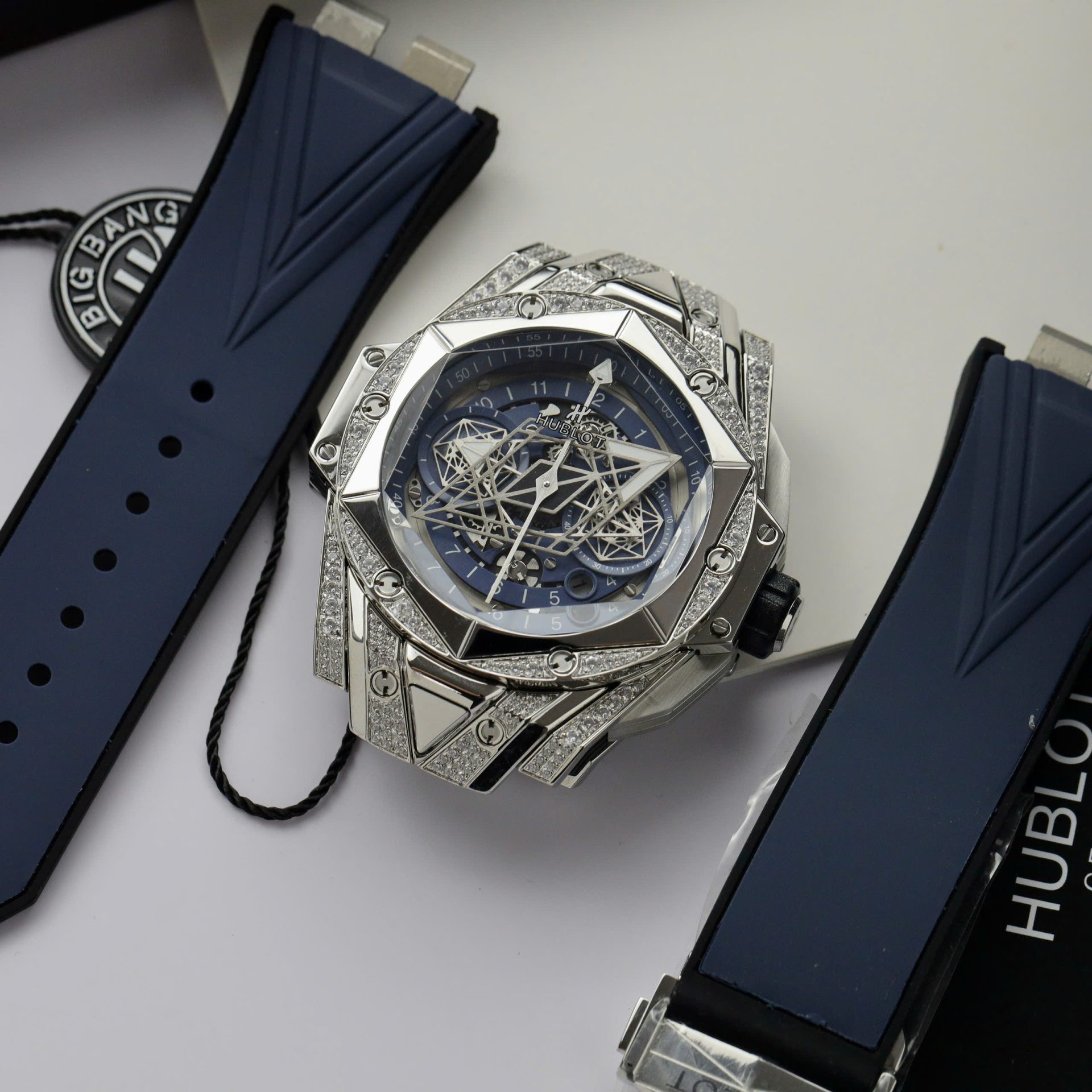 Hublot Big Bang Sang Bleu II Super Clone Watch Blue HB Factory 44mm - Image 4