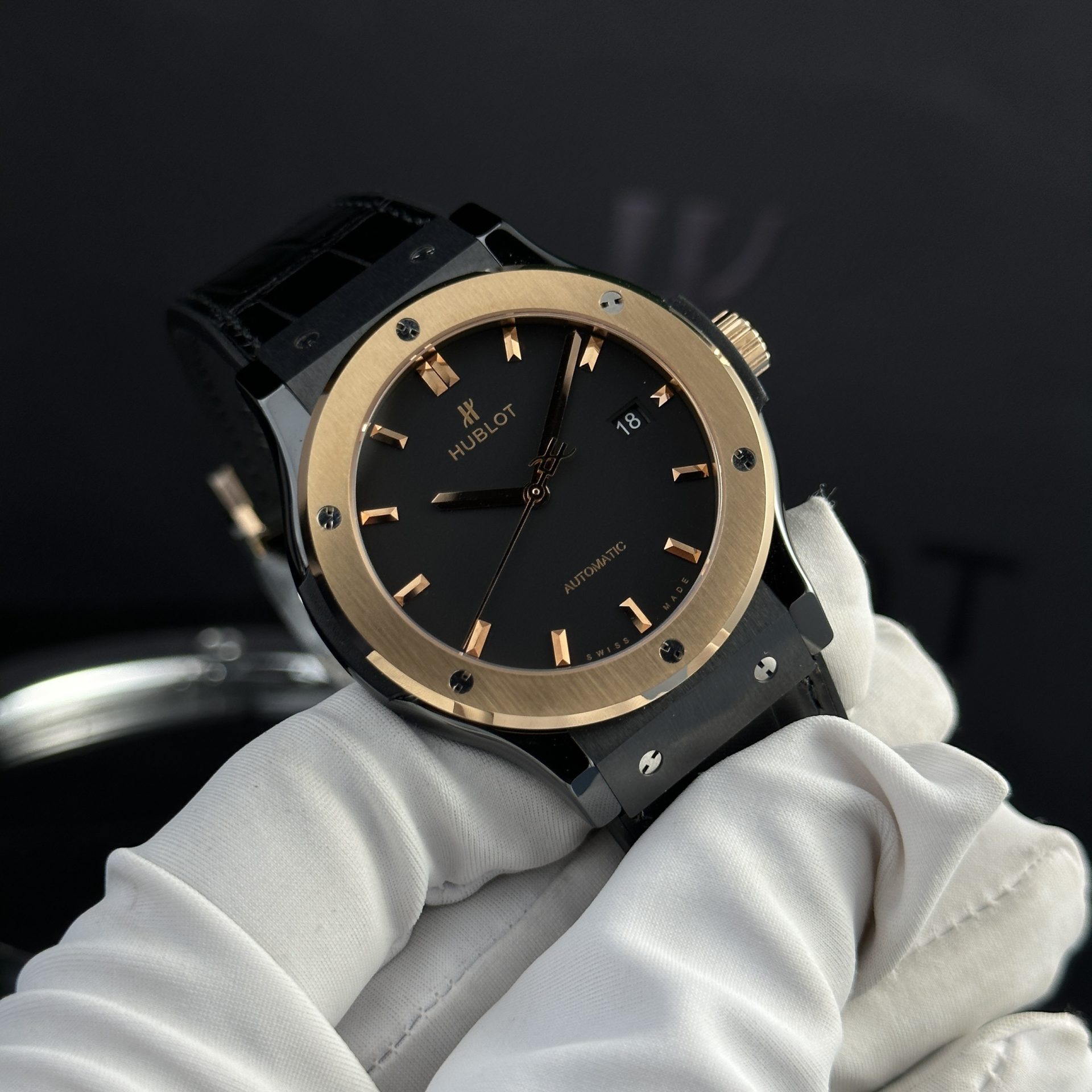Hublot Best Super Clone Watches Classic Fusion Ceramic Demi King Gold 42mm - Image 3