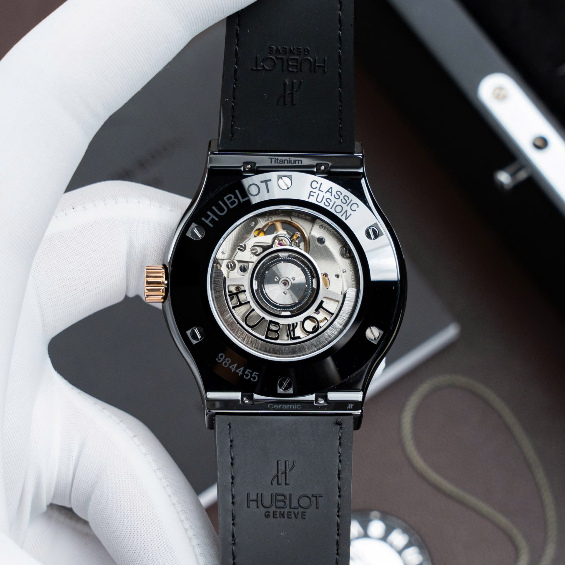 Hublot Classic Fusion Ceramic King Gold Replica Watch Movement SW300 Swiss Made 42mm - Image 7