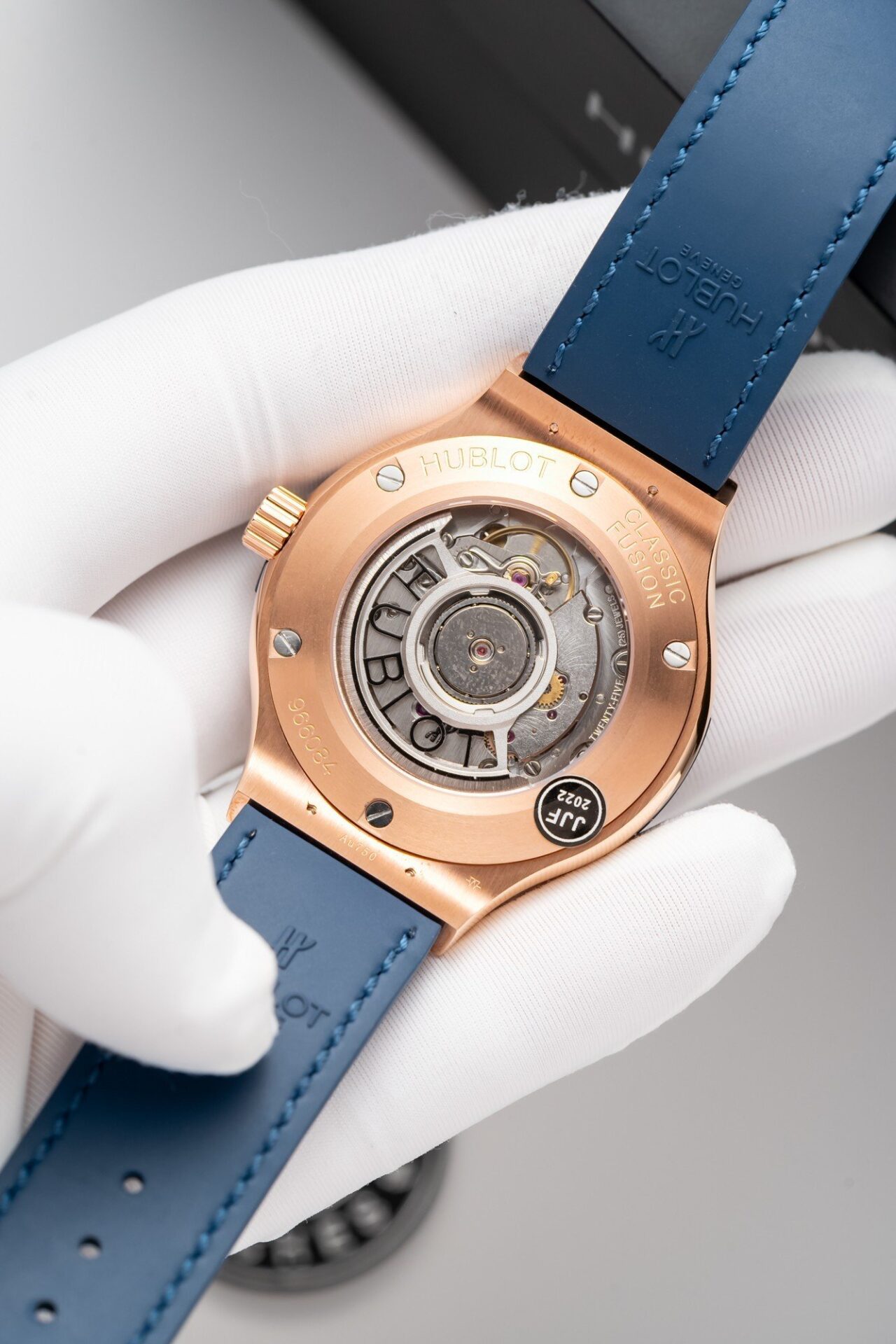 Hublot Classic Fusion King Gold Blue Replica Watch JJF Factory 38mm - Image 8