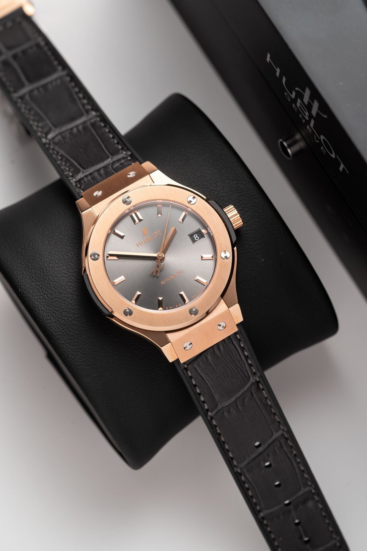 Hublot Classic Fusion King Gold Gray Dial Replica Watch JJF Factory 38mm - Image 2
