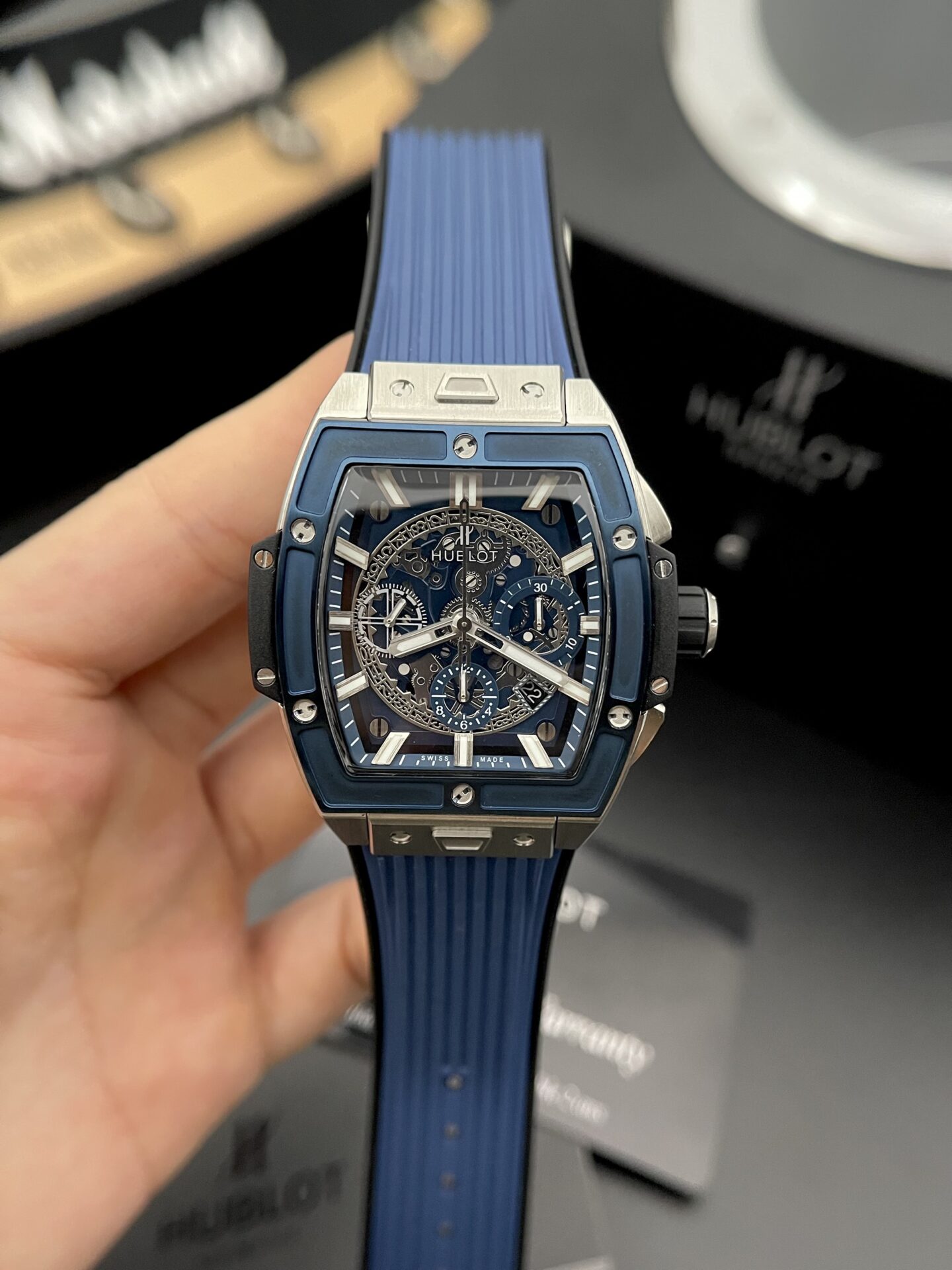 Hublot Spirit Of Big Bang Replica 11 Watch Titanium Blue 42mm