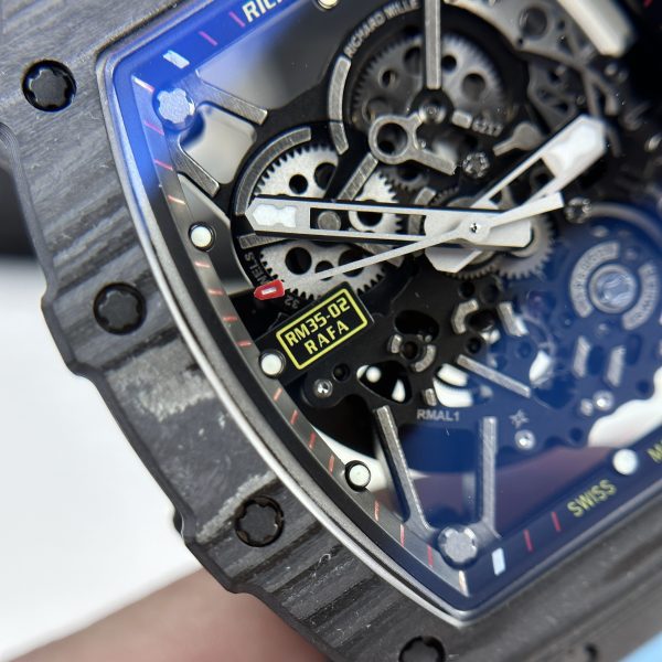 Richard Mille RM35-02 Custom Full Carbon Case Blue BBR 44mm - Image 7