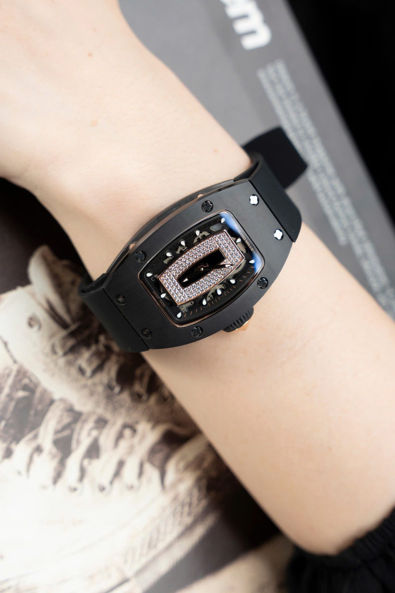 Richard Mille Super Clone Watches RM07-01 Ceramic Black 36mm - Image 6