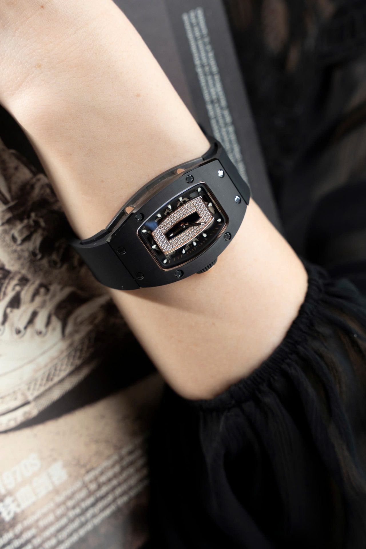 Richard Mille Super Clone Watches RM07-01 Ceramic Black 36mm - Image 7