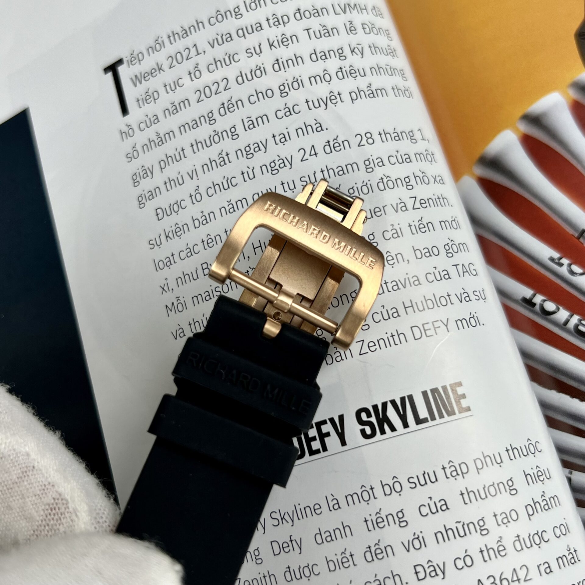 Richard Mille RM007 Super Clone 1:1 Watch Rose Gold With Full Stone 36mm - Image 6