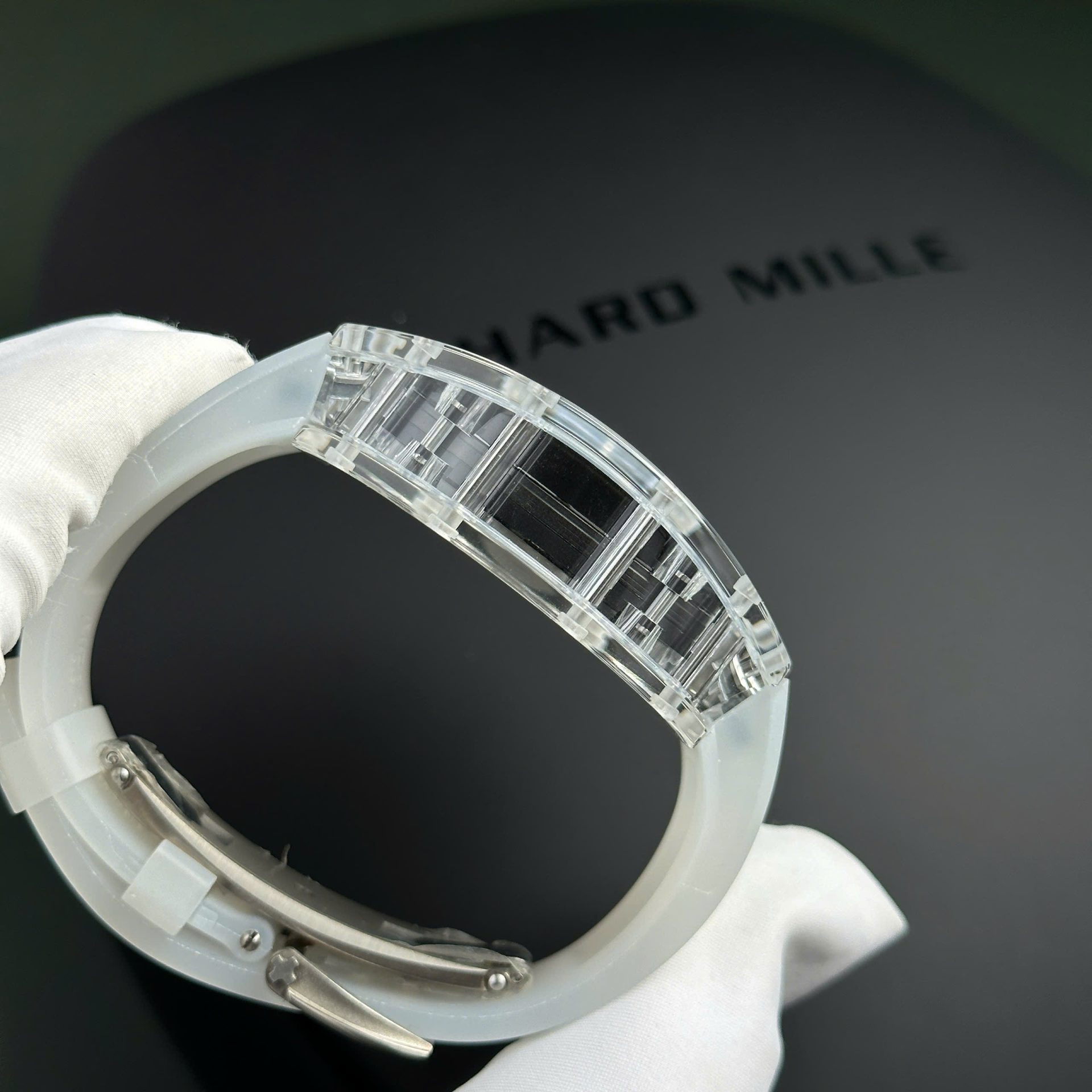 Richard Mille RM055 Sapphire Crystal Super Clone Watch Rubber Strap 45mm - Image 9