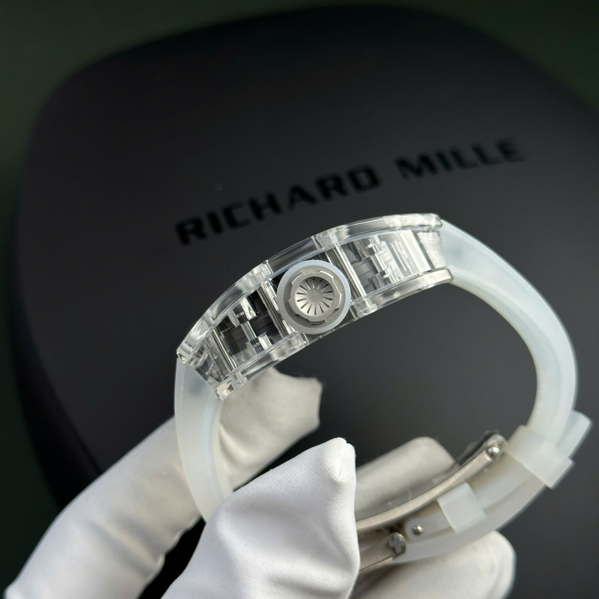 Richard Mille RM055 Sapphire Crystal Super Clone Watch Rubber Strap 45mm - Image 8