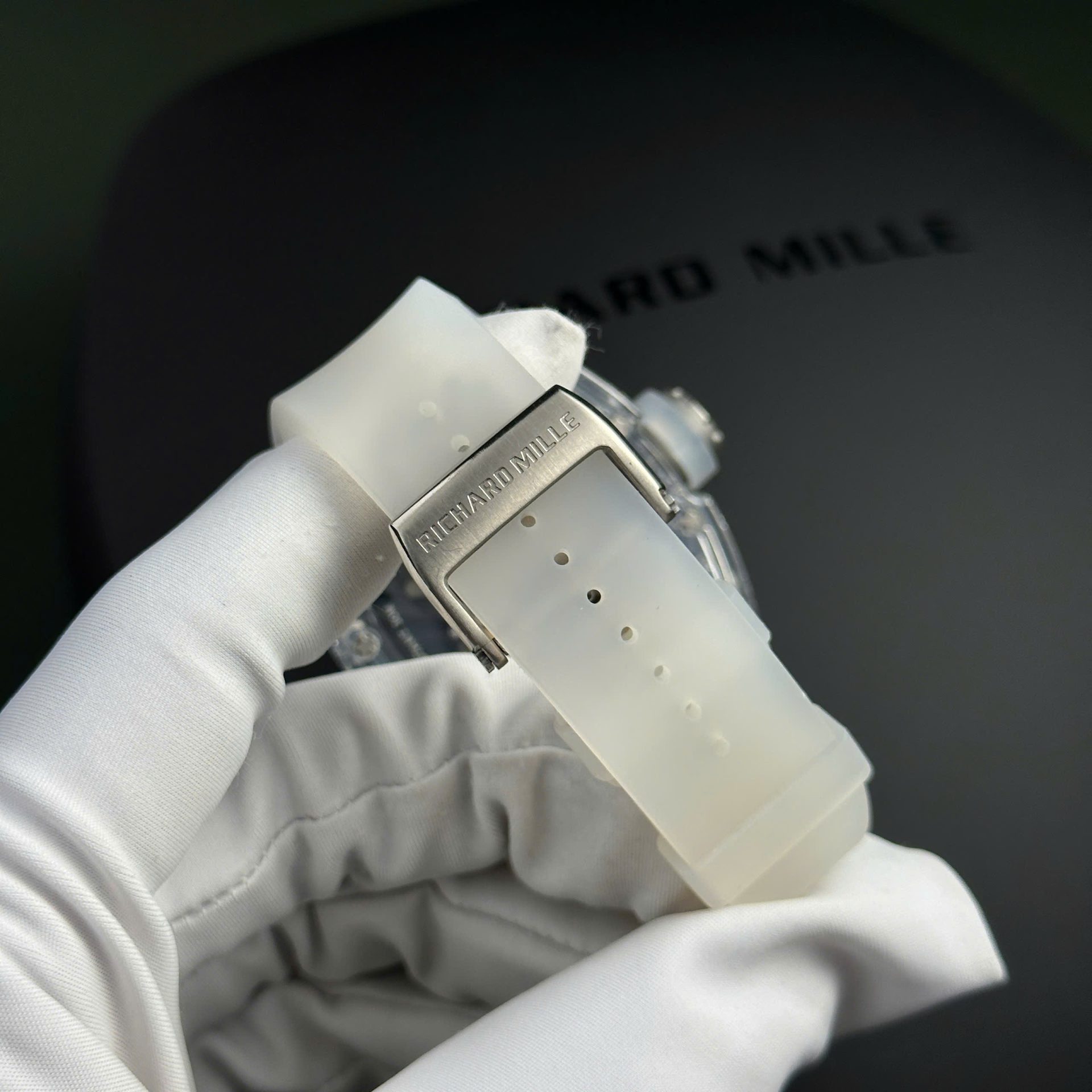 Richard Mille RM055 Sapphire Crystal Super Clone Watch Rubber Strap 45mm - Image 12