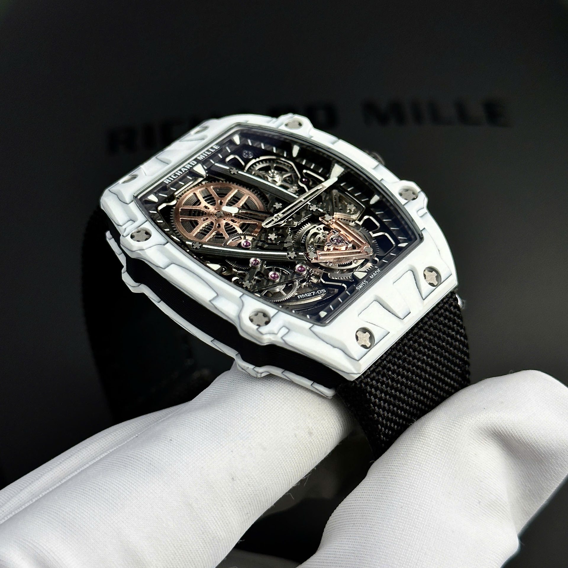 Richard Mille RM27-05 Rafael Nadal Replica Watch White Carbon Case 37.25×47.25mm - Image 4