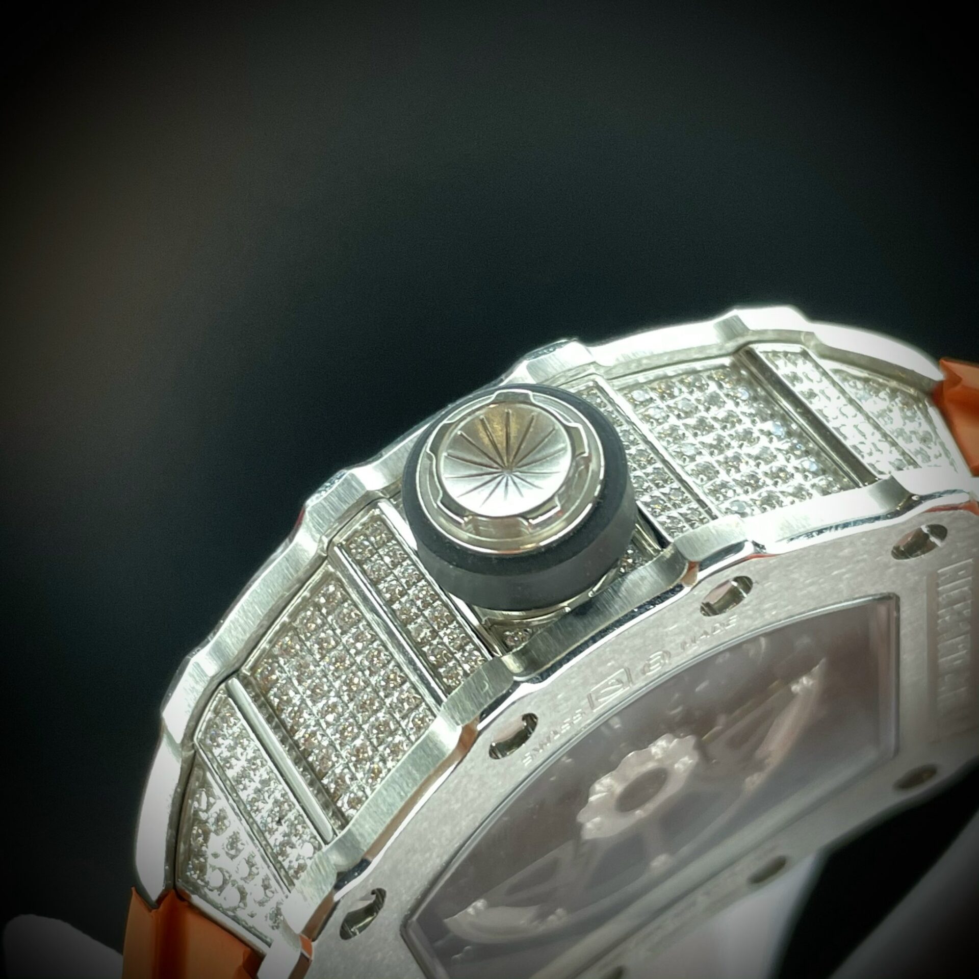 Richard Mille RM35-02 Fake Watch Orange Rubber Strap 44mm - Image 7