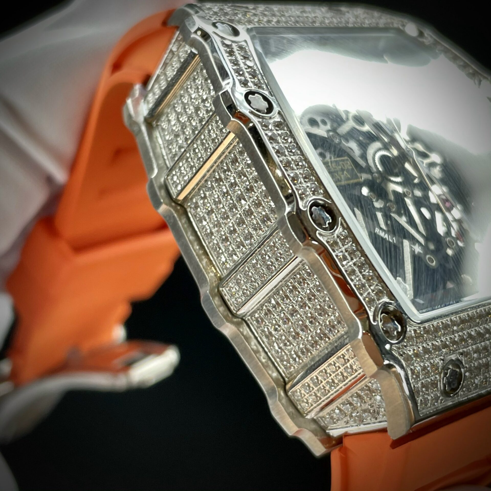 Richard Mille RM35-02 Fake Watch Orange Rubber Strap 44mm - Image 6