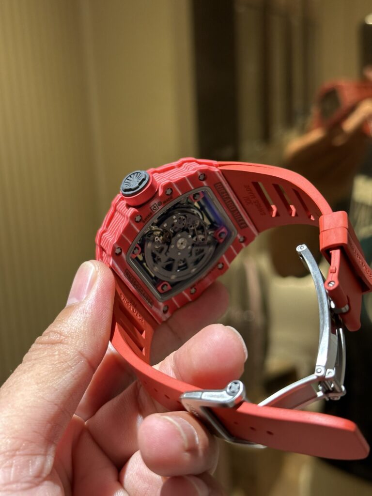 Richard Mille RM35-02 Replica 11 Watch Carbon Fiber Red 45mm - Image 6