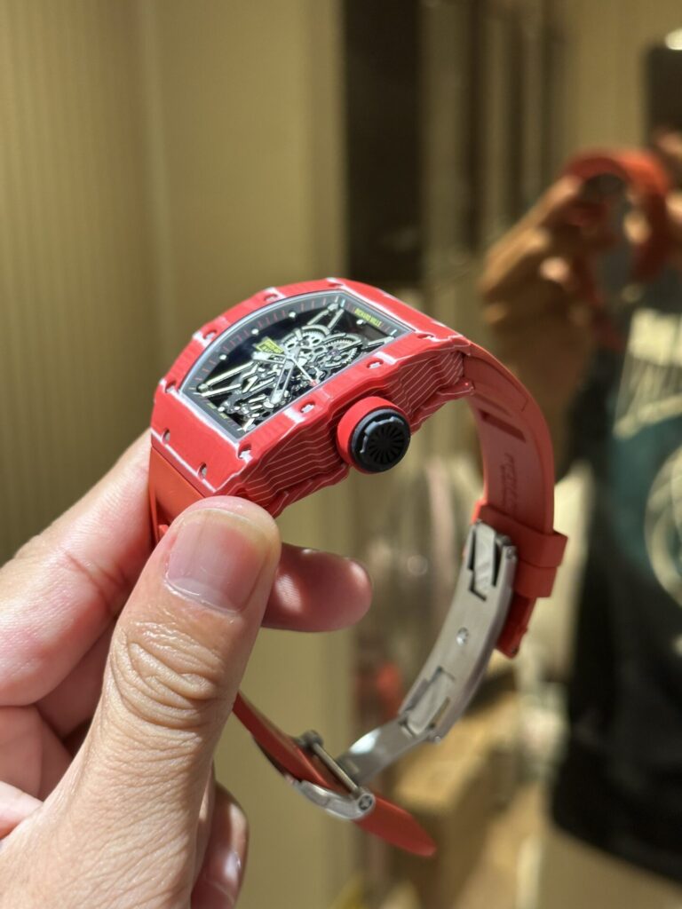 Richard Mille RM35-02 Replica 11 Watch Carbon Fiber Red 45mm - Image 4