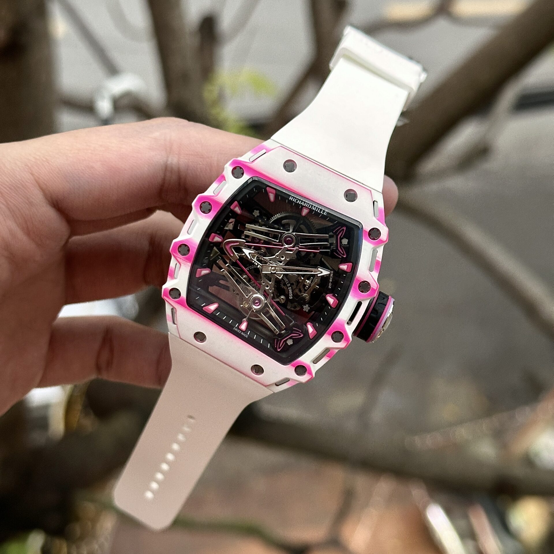 Richard Mille Super Clone Watch RM38-02 Tourbillon Rubber Strap 43.7mm - Image 3