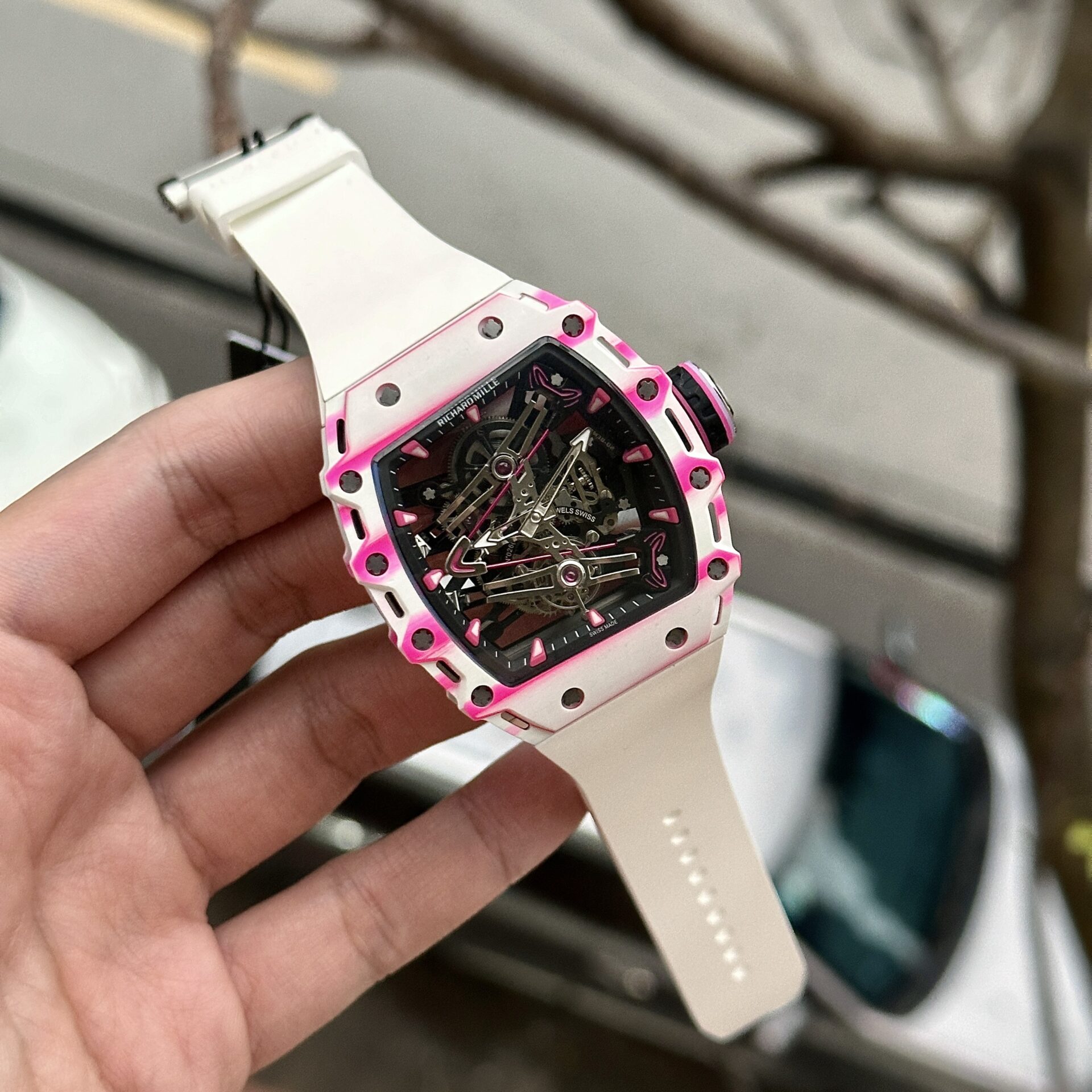 Richard Mille Super Clone Watch RM38-02 Tourbillon Rubber Strap 43.7mm - Image 2