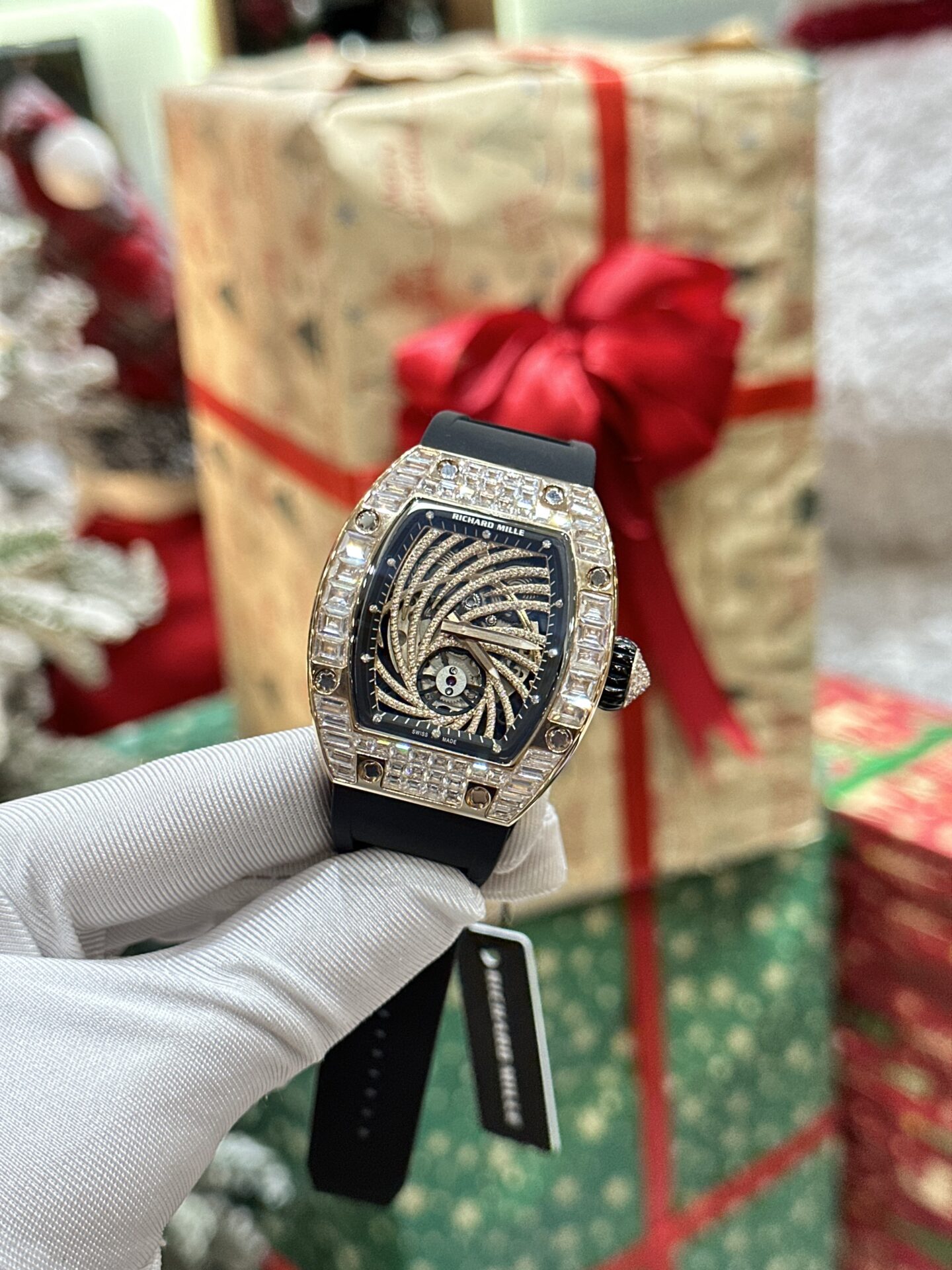 Richard Mille Super Clone Watch RM51-02 Rose Gold Rubber Strap 40mm - Image 2