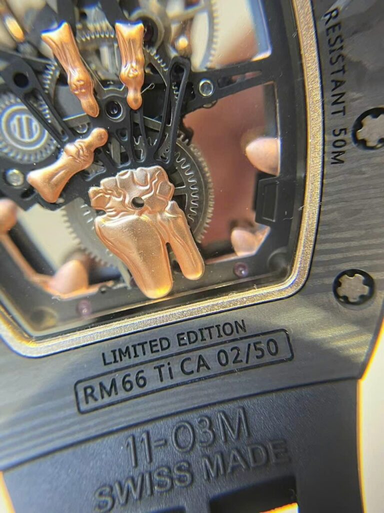 Richard Mille RM66 Custom Tourbillon Carbon 18K Gold Wrapped VIP 42.7mm - Image 9
