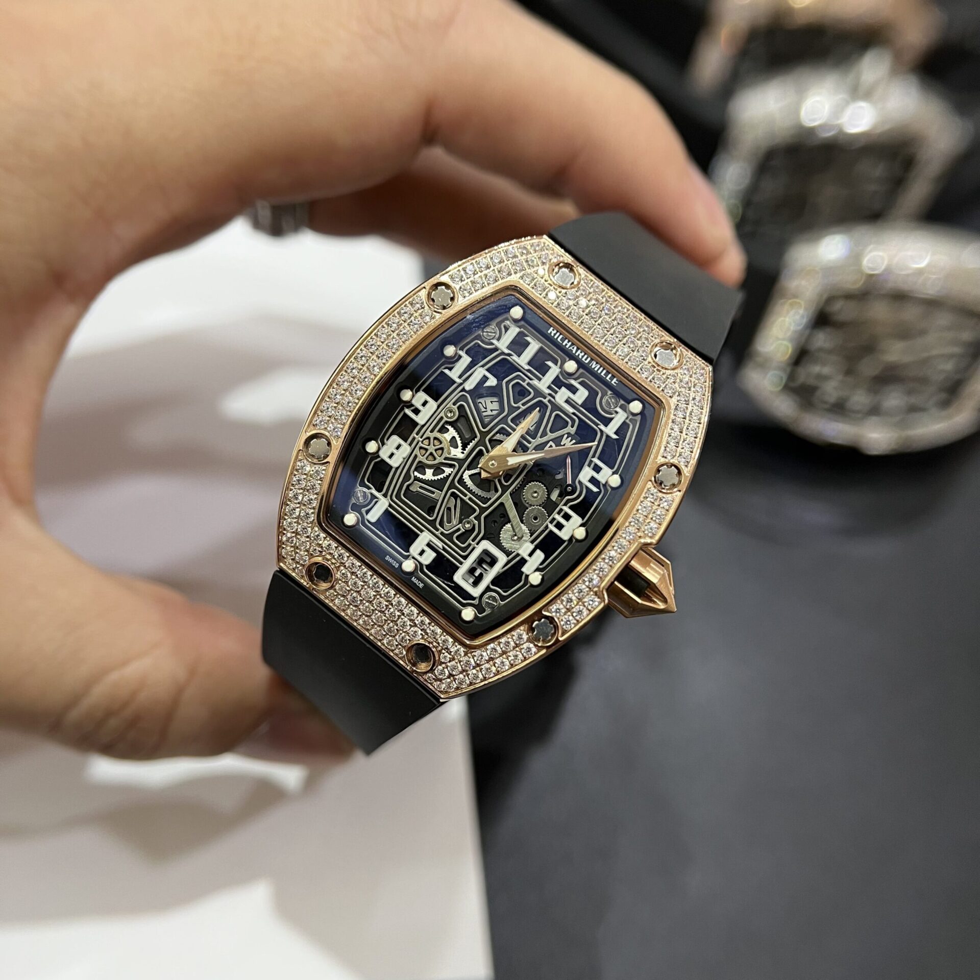 Richard Mille RM67-01 Replica Watch Rose Gold Rubber Strap 40mm - Image 2