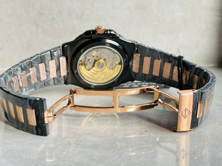 Patek Philippe Nautilus 5711 DIW Carbon DIWF 1:1 Best Edition Black Textured Dial on Carbon/RG Bracelet 324CS - Image 5