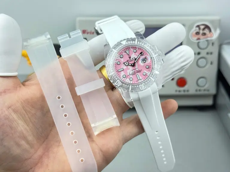 Rolex Submariner Phantomlab Pink Dial Swiss Automatic Movement 40mm Super Clone - Image 5