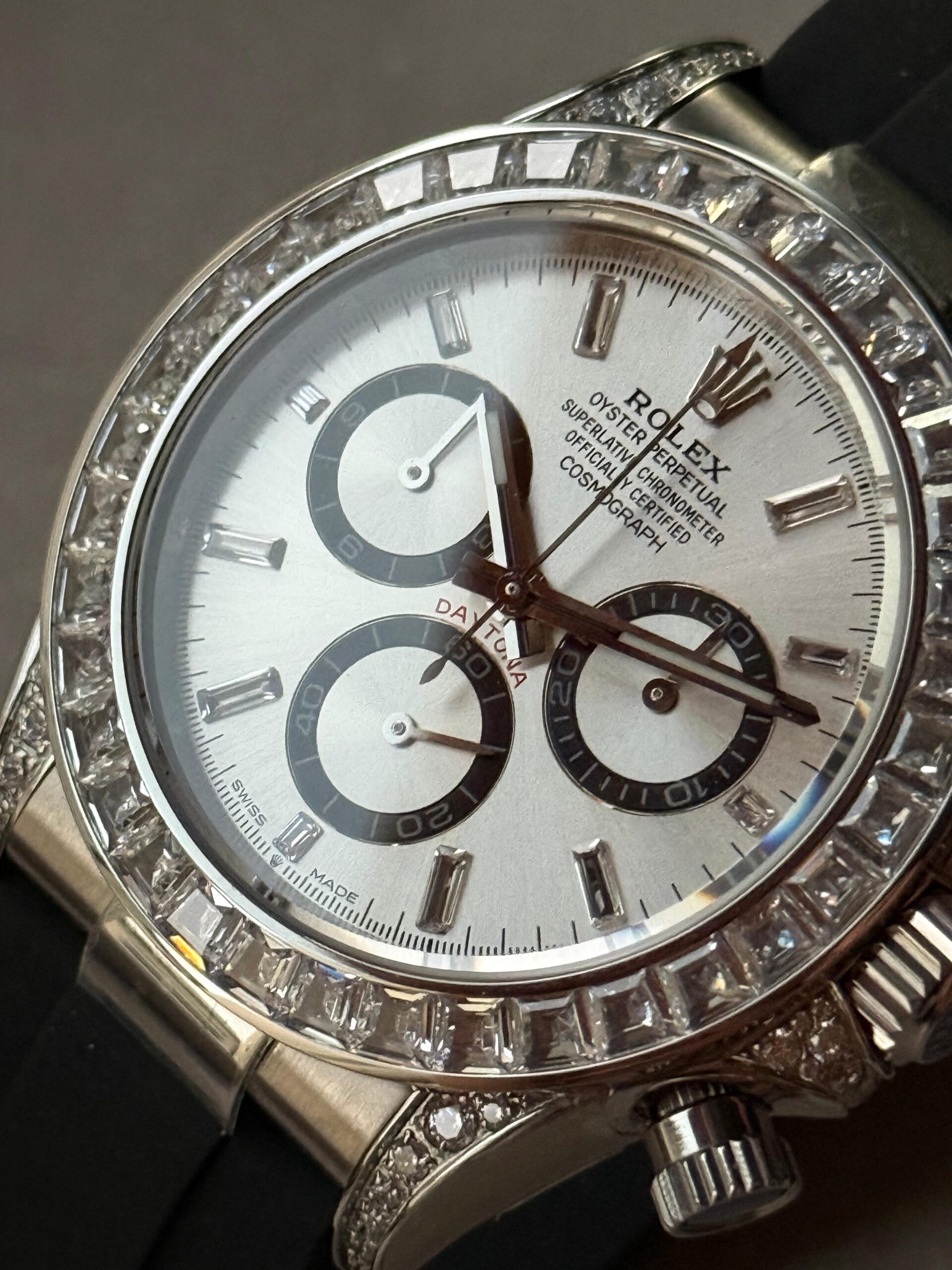 Rolex Daytona custom Daytona 4131 Moissanite Diamond Dial Oysterflex Bracelet - Image 2
