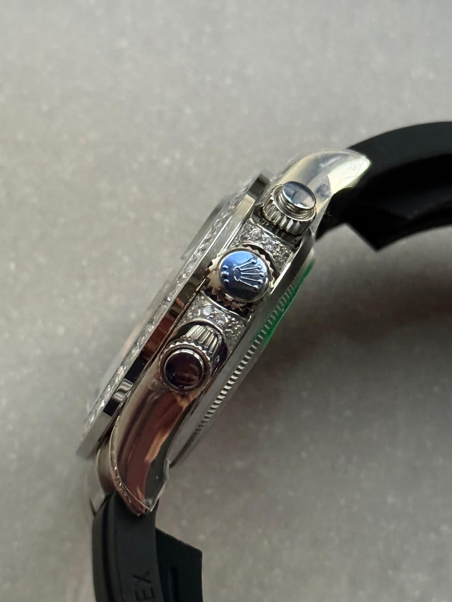 Rolex Daytona custom Daytona 4131 Moissanite Diamond Dial Oysterflex Bracelet - Image 8
