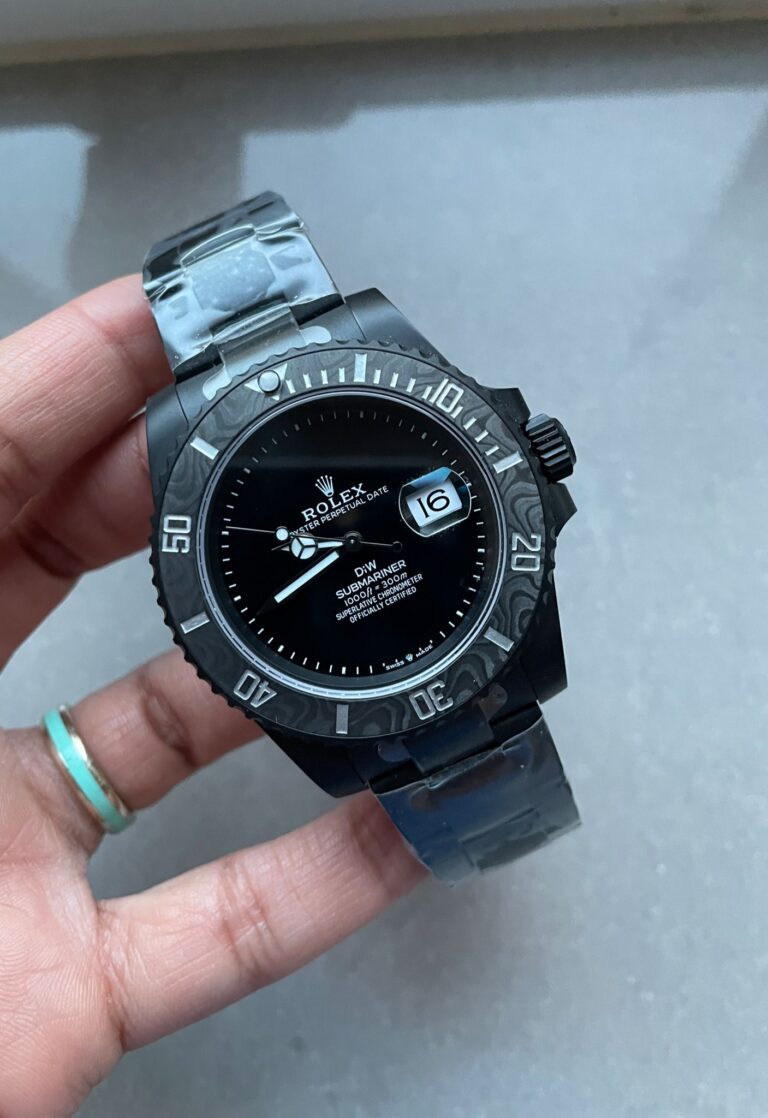 Rolex Submariner DiW 904L DLC Graduated Blue Dial on DLC Strap VSF VS3135 Super Clone