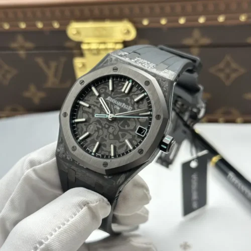 Audemars Piguet Royal Oak DiW 15500 Case Carbon Second Hand Is Blue 41mm - Image 3