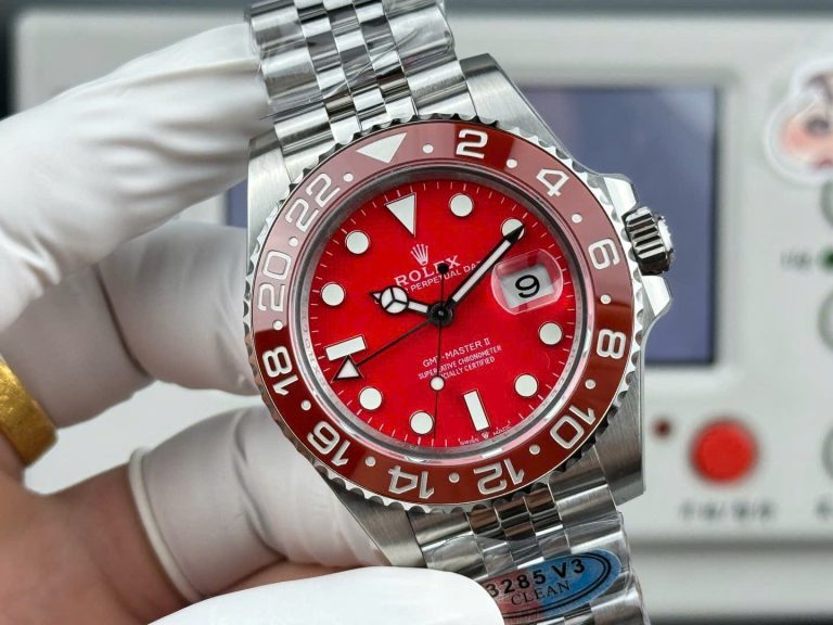 Rolex GMT-Master II Red Dial Calibre 3285 Super Clone Movement 40mm V3 - Image 4