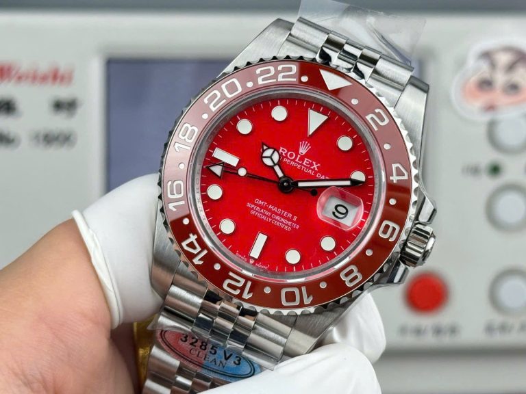 Rolex GMT-Master II Red Dial Calibre 3285 Super Clone Movement 40mm V3 - Image 5