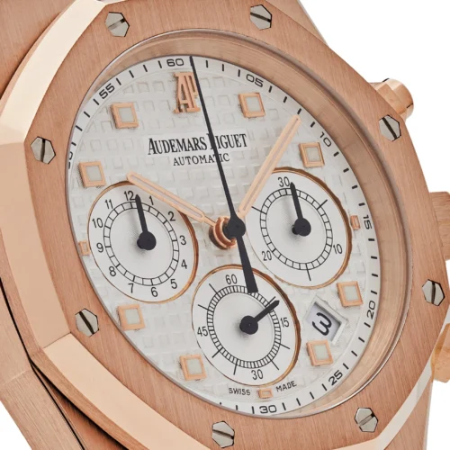 Audemars Piguet Royal Oak Chronograph Rose Gold White Dial - Image 2