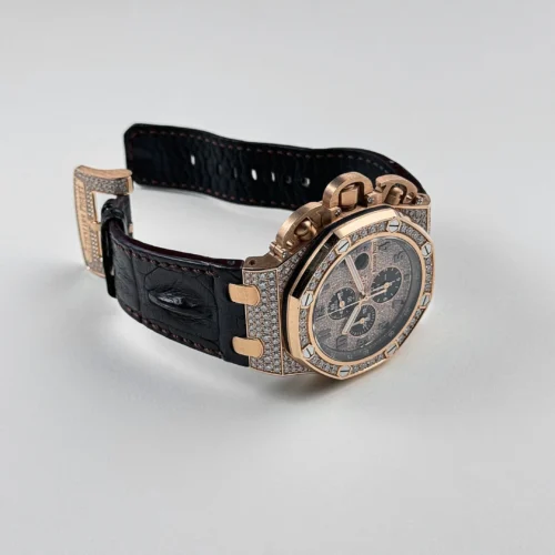 Royal Oak Offshore Chronograph Rose Gold Pave Diamond Dial - Image 3