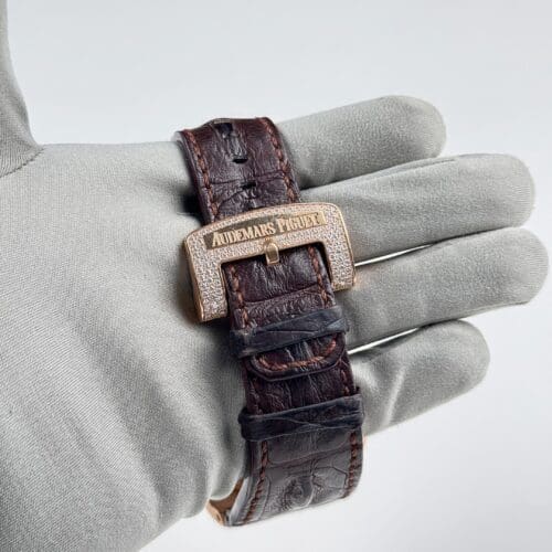 Royal Oak Offshore Chronograph Rose Gold Pave Diamond Dial - Image 5