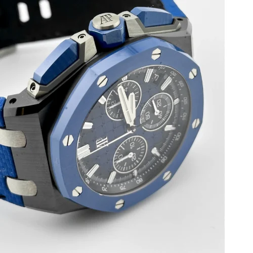 Audemars Piguet Royal Oak Offshore Selfwinding Chronograph Black/Blue Ceramic - Image 4